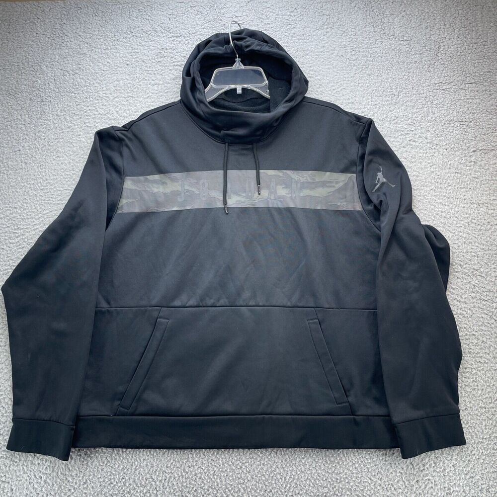 Nike Air Jordan Hoodie Mens XL Black Camo 23 Alpha Therma Pullover AO8863-010